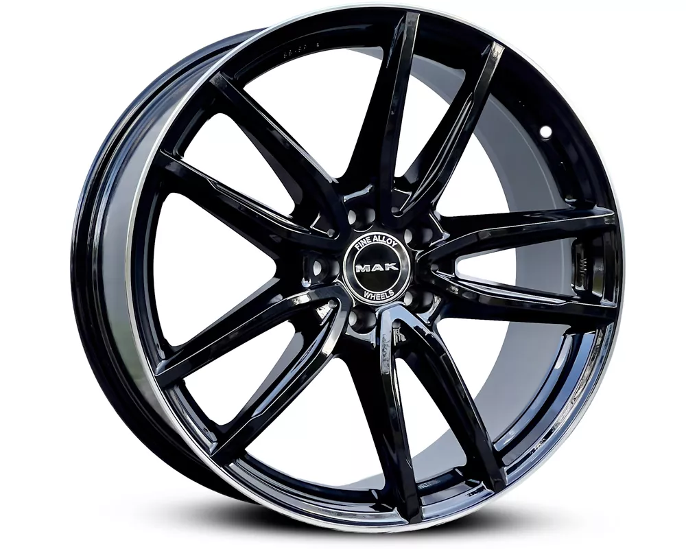 MAK Evo-D ratlankiai 5×112 R20 ET45 9.5J (Gloss Black Mirror Ring)