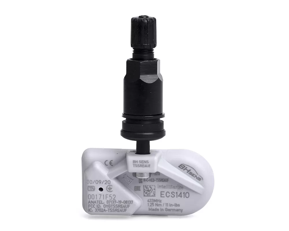 Padangų oro slėgio davikliai ECS1422 metal valve black 433 MHz Black