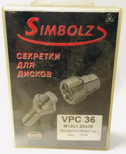 Slapti varžtai kompl. SIMBOLZ VPC36 Varžtas/Bolt 12x1.25