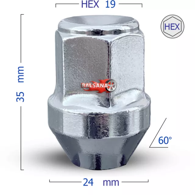 Veržlė 24mm konusas 12x1.5 Conical hex19 35mm