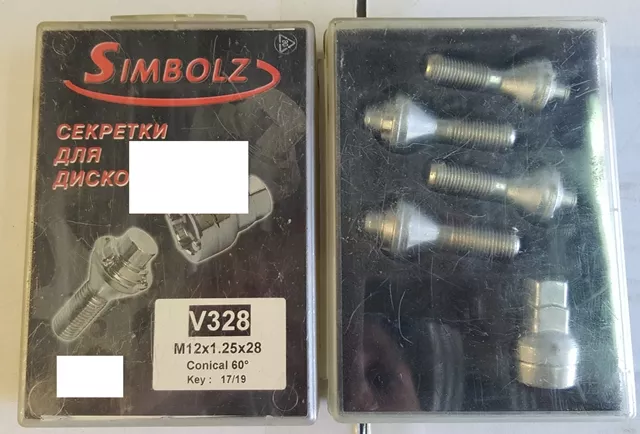 Slapti varžtai kompl. SIMBOLZ V328 Varžtas/Bolt 12x1.25