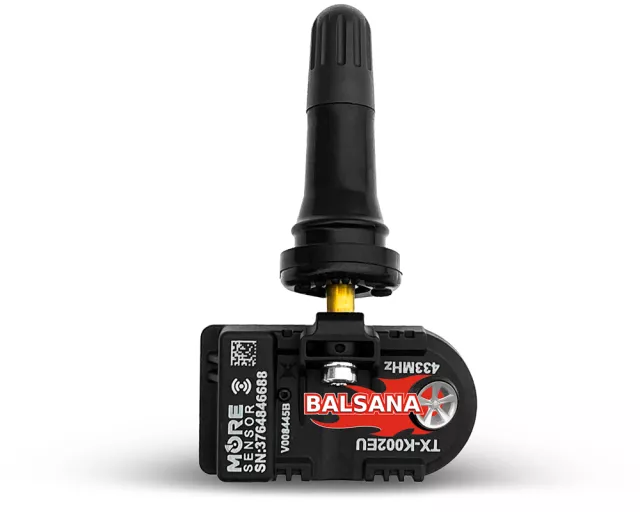 Padangų oro slėgio davikliai TPMS Mobiletron More Sensor Compact TX-K002 guminis 433 MHz / 315 MHz Black