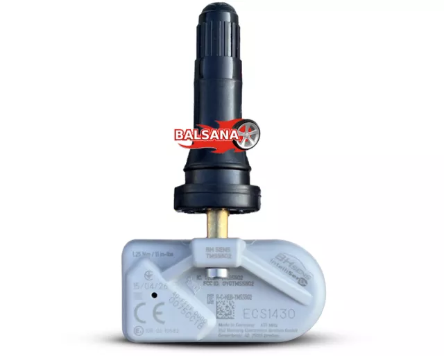 Padangų oro slėgio davikliai ECS1431 rubber 433 MHz Black
