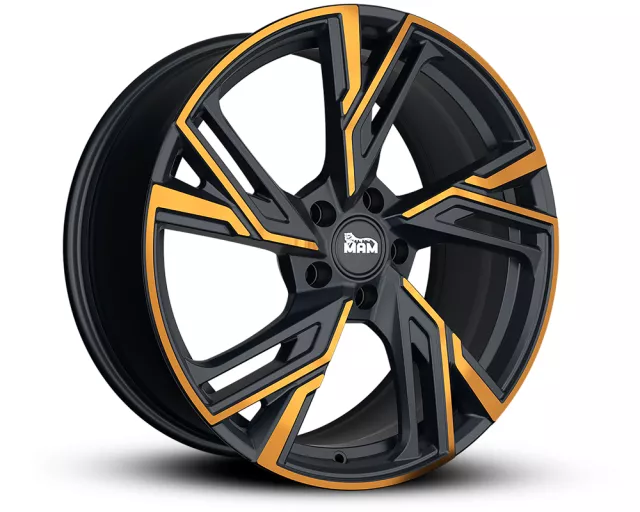 MAM RS5 ratlankiai 5×112 R20 ET30 8.5J (MATT BLACK FRONT COPPER)