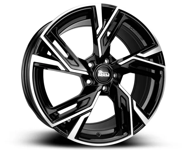 MAM RS5 ratlankiai 5×112 R20 ET42 8.5J (BLACK FRONT POLISH)