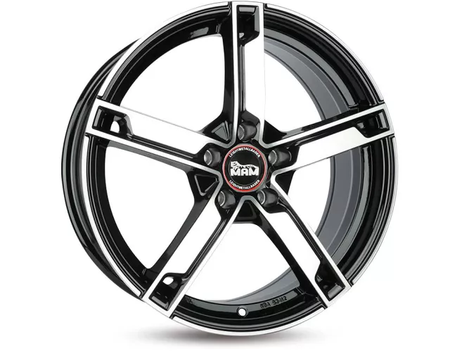 MAM MAMW4 ratlankiai 5×120 R18 ET35 7.5J (BLACK FRONT POLISH)