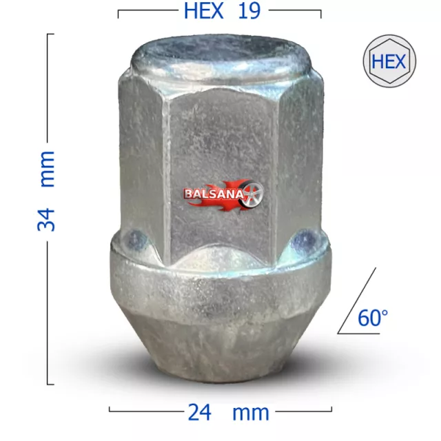 Veržlė Uždara/Closed, Bimecc DK-BIM-D6 Conical 12x1.5 hex19 34mm