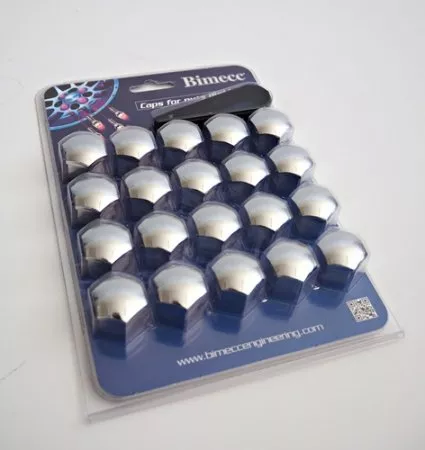 Antdėklai varžtams/vežlėms H19 (20vnt.)CHROME