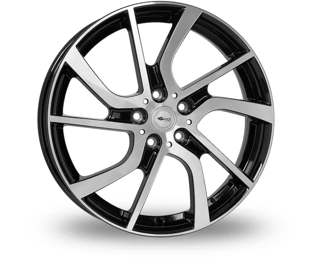 Brock eB1 ratlankiai 5×112 R19 ET43 5J (Black Front Polished)