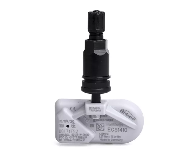 Padangų oro slėgio davikliai ECS1412 metal valve black 433 MHz Black